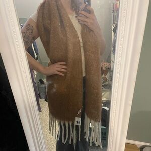 Brown Buckle Scarf NWT